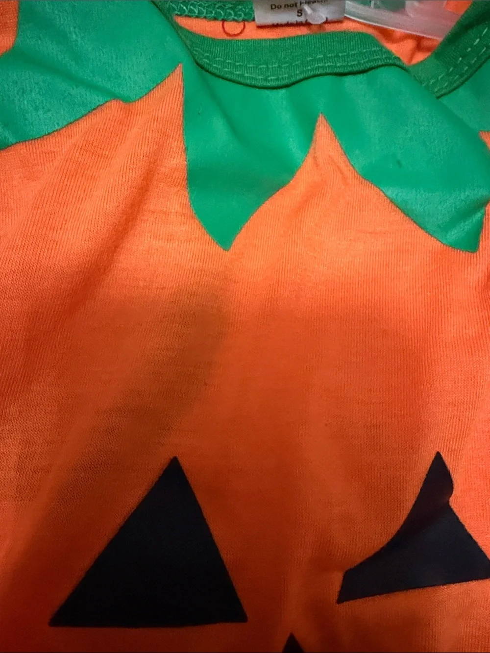 PET SPIRIT Pumpkin dog Costume Tank Orange size small